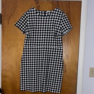 Black and White Buffalo Plaid Checkered Dress